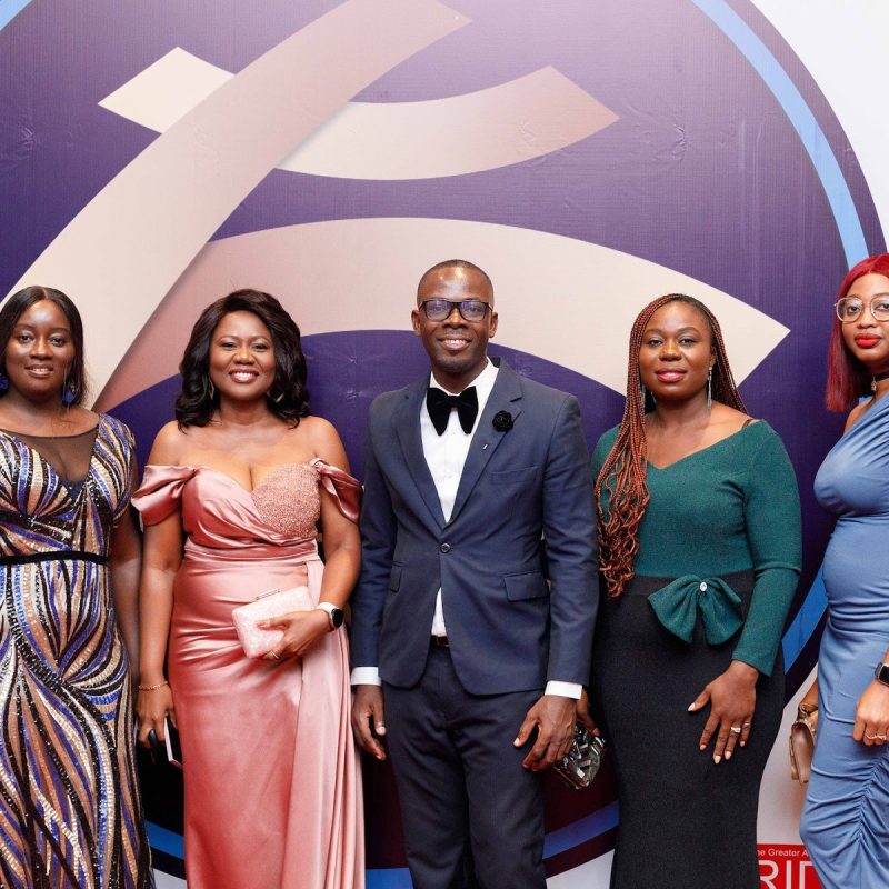 Guests on the Ghana Corporate Brands Awards backdrop